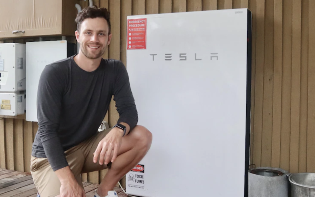 Matt put a solar power battery on his bike shop. He won’t put one on his home and policy is to blame